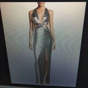 Halston heritage cut out gown
